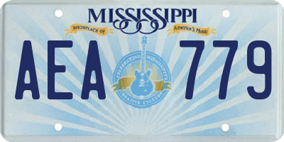 MS license plate AEA779