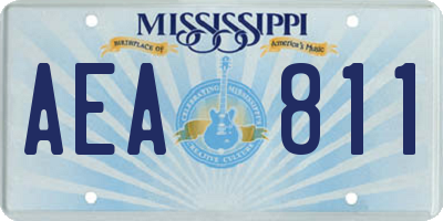 MS license plate AEA811
