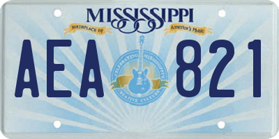 MS license plate AEA821