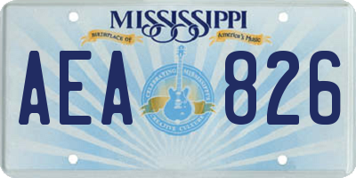 MS license plate AEA826