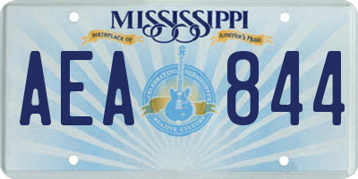 MS license plate AEA844