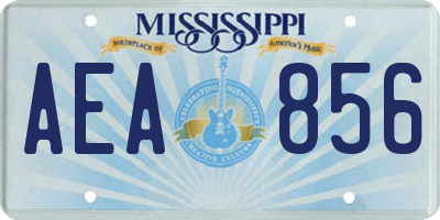 MS license plate AEA856