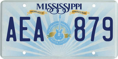 MS license plate AEA879