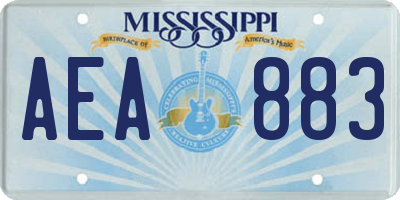MS license plate AEA883