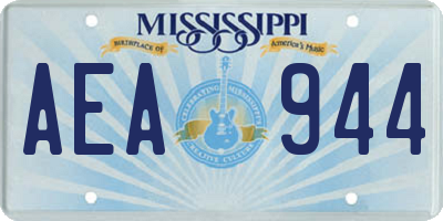 MS license plate AEA944