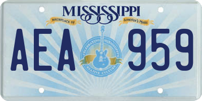 MS license plate AEA959