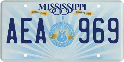 MS license plate AEA969