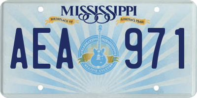 MS license plate AEA971
