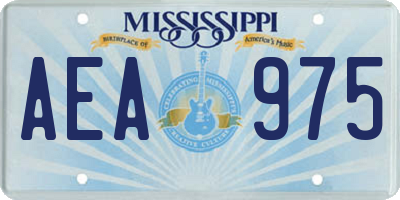 MS license plate AEA975