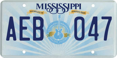 MS license plate AEB047