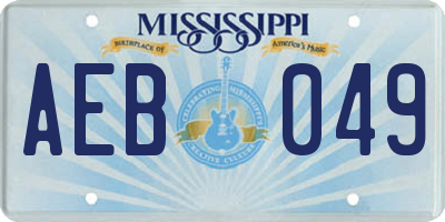 MS license plate AEB049