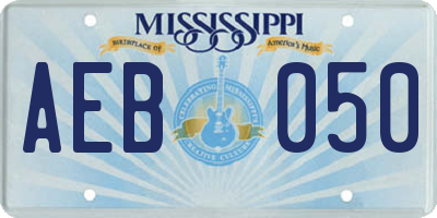 MS license plate AEB050