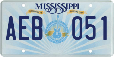 MS license plate AEB051