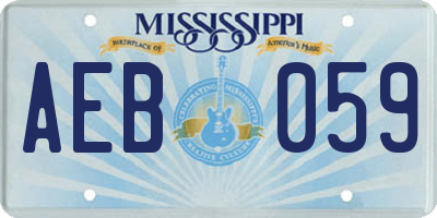 MS license plate AEB059