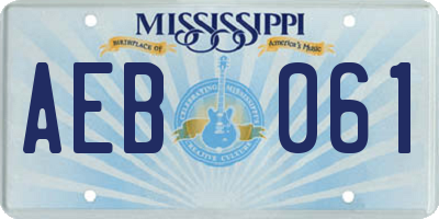 MS license plate AEB061