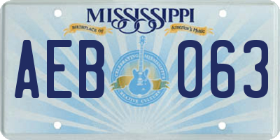 MS license plate AEB063