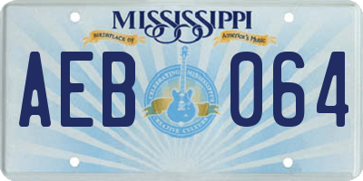 MS license plate AEB064