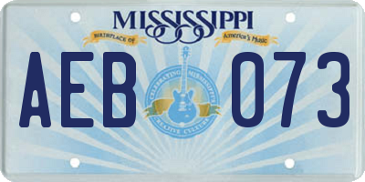MS license plate AEB073