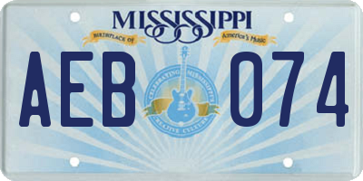 MS license plate AEB074