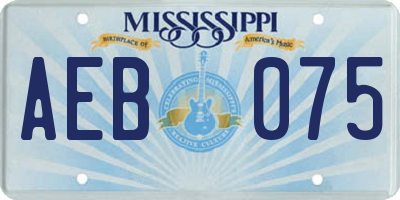 MS license plate AEB075