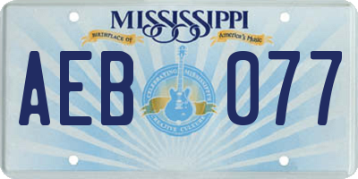 MS license plate AEB077