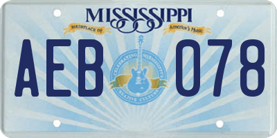 MS license plate AEB078