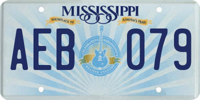 MS license plate AEB079