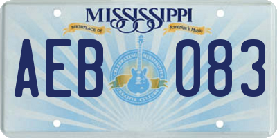 MS license plate AEB083
