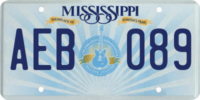MS license plate AEB089