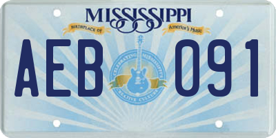 MS license plate AEB091