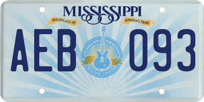 MS license plate AEB093