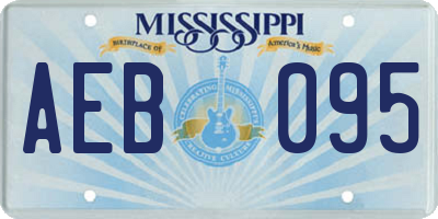 MS license plate AEB095