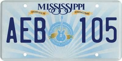 MS license plate AEB105