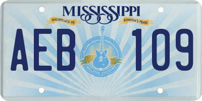 MS license plate AEB109