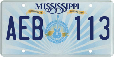 MS license plate AEB113
