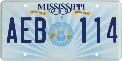 MS license plate AEB114