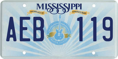 MS license plate AEB119