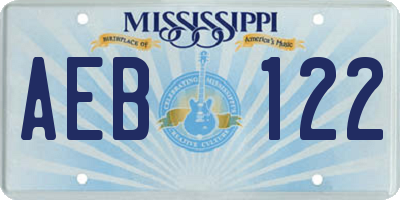 MS license plate AEB122