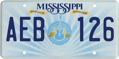 MS license plate AEB126