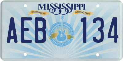 MS license plate AEB134