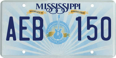 MS license plate AEB150