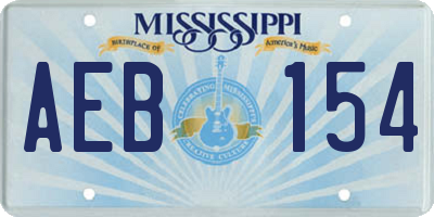MS license plate AEB154