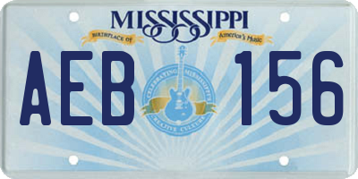 MS license plate AEB156