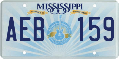 MS license plate AEB159