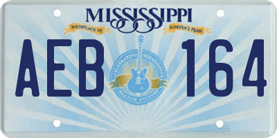 MS license plate AEB164