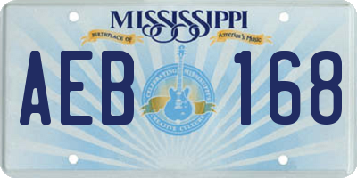 MS license plate AEB168