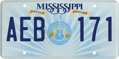 MS license plate AEB171
