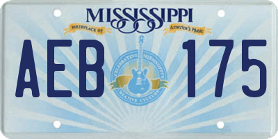 MS license plate AEB175