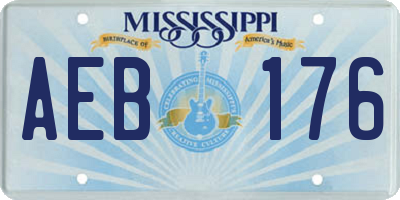 MS license plate AEB176