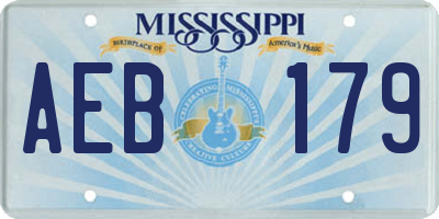 MS license plate AEB179